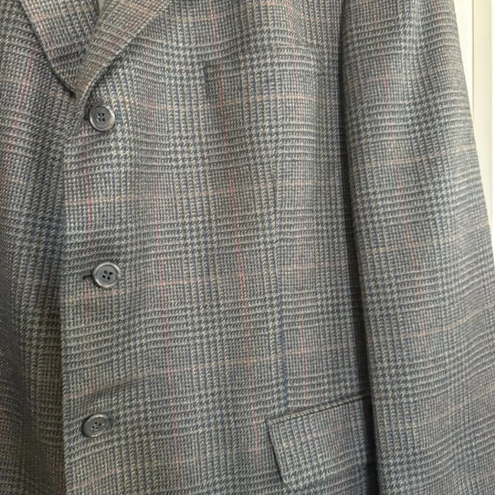 Brooks Brothers 346 Cashmere Wool Blend plaid blazer sz 46 Regular